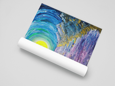 Cosmic Promenade- Starry Night River Walk on the Poster - Poster - JumpingDots