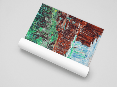 A Vibrant Nature at Bear Falls on the Poster - Poster - JumpingDots