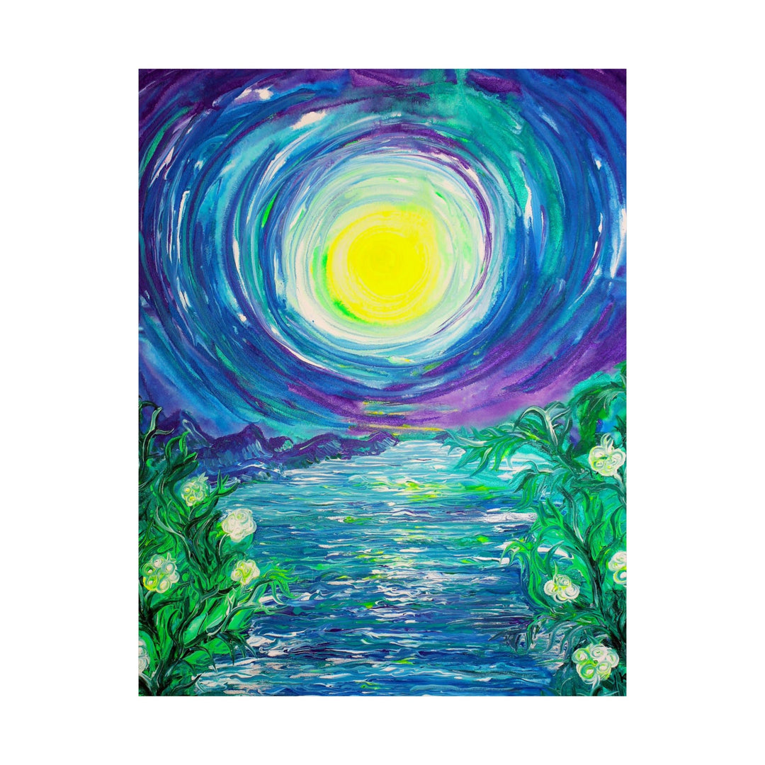 Enchanted Fairies Under Moonlight Painting on the Poster - Poster - JumpingDots