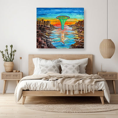 Cosmic City- A Galactic Odyssey on Canvas - Canvas - JumpingDots