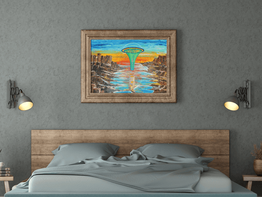Cosmic City- A Galactic Odyssey on the Poster - Poster - JumpingDots