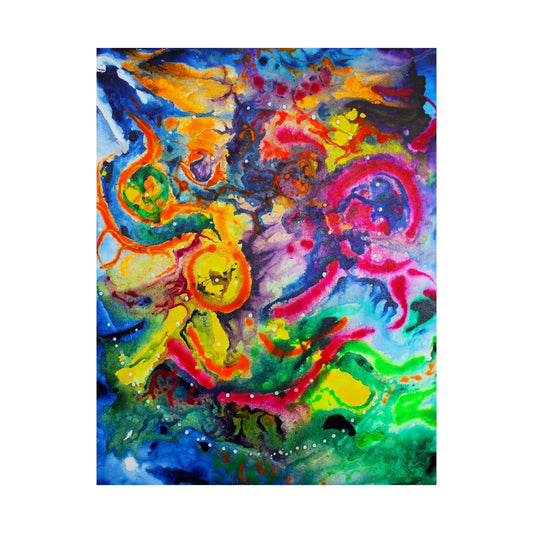 Abstract Cosmic Zoo on the Poster - Poster - JumpingDots