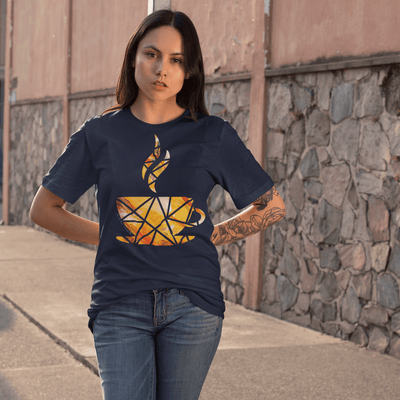 Geometric Cup of Coffee T-Shirt - T-Shirt - JumpingDots