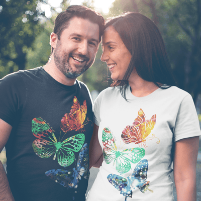 Flying Butterflies T-Shirt - T-Shirt - JumpingDots