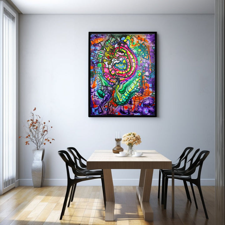 Transcendent Realms And Vibrant Spirituality On Canvas - Canvas - JumpingDots