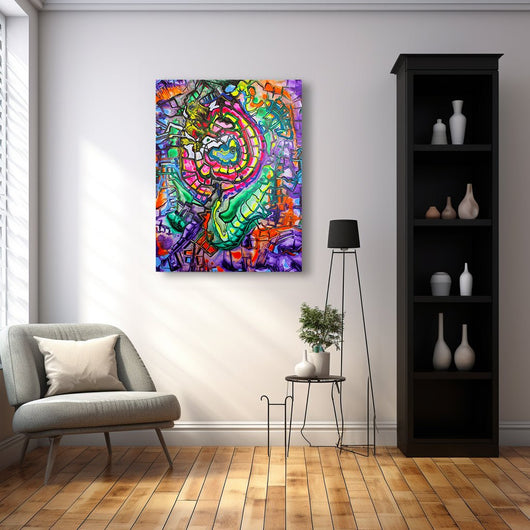 Transcendent Realms And Vibrant Spirituality On Canvas - Canvas - JumpingDots