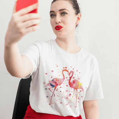 Flamingo Love Shirt - T-Shirt - JumpingDots