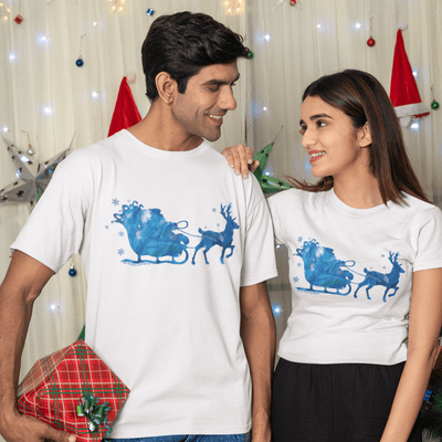 Santa Sleigh T-Shirt - T-Shirt - JumpingDots