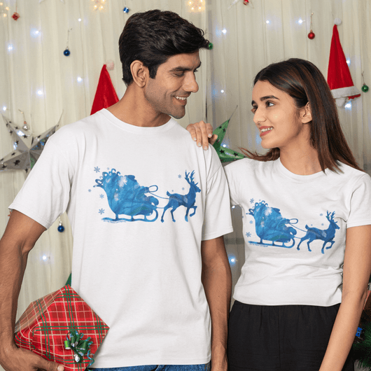 Santa Sleigh T-Shirt - T-Shirt - JumpingDots