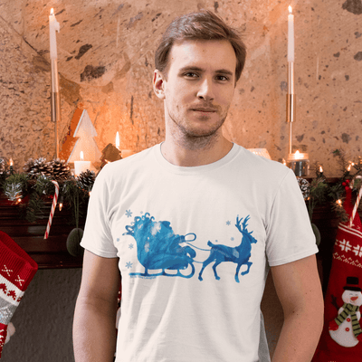 Santa Sleigh T-Shirt - T-Shirt - JumpingDots