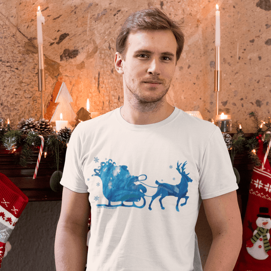 Santa Sleigh T-Shirt - T-Shirt - JumpingDots