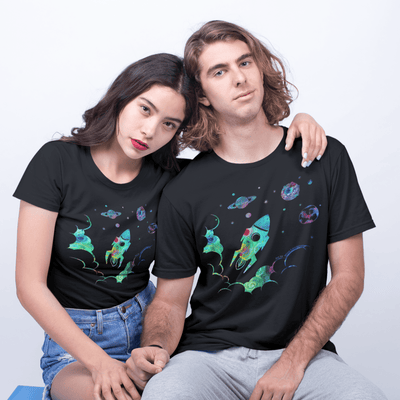 Rocket and Planets T-Shirt - T-Shirt - JumpingDots