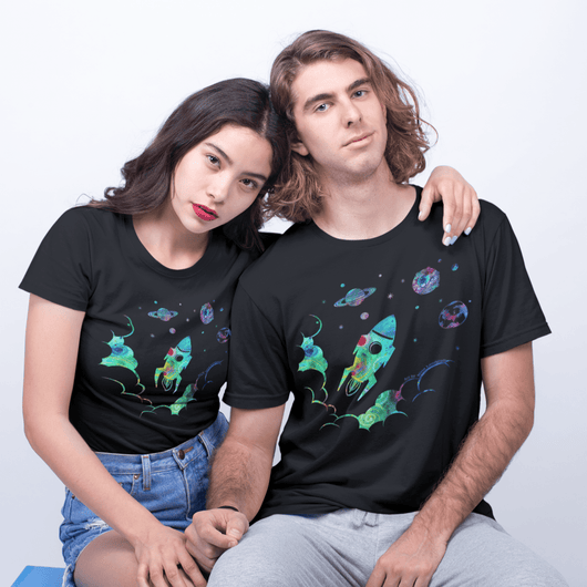 Rocket and Planets T-Shirt - T-Shirt - JumpingDots
