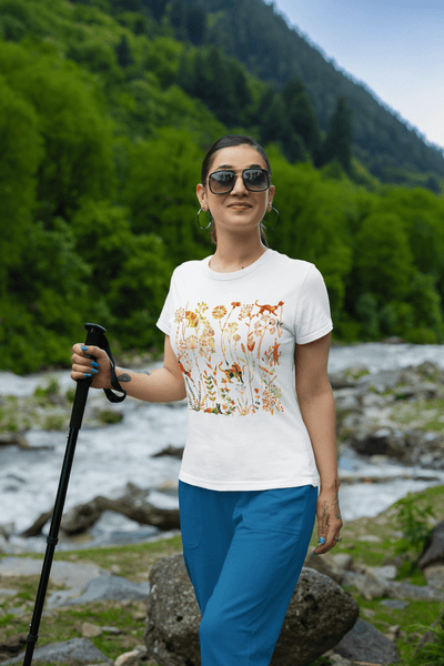 Wildflowers And Cute Cats T-Shirt - T-Shirt - JumpingDots