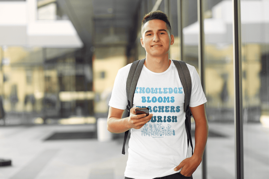 Knowledge Blooms Teachers Nourish T-Shirt - T-Shirt - JumpingDots