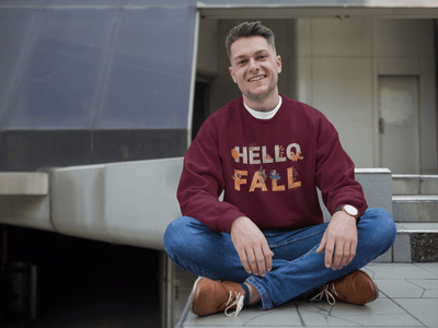 Watercolor Hello Fall Unisex Sweatshirt - Sweatshirt - JumpingDots