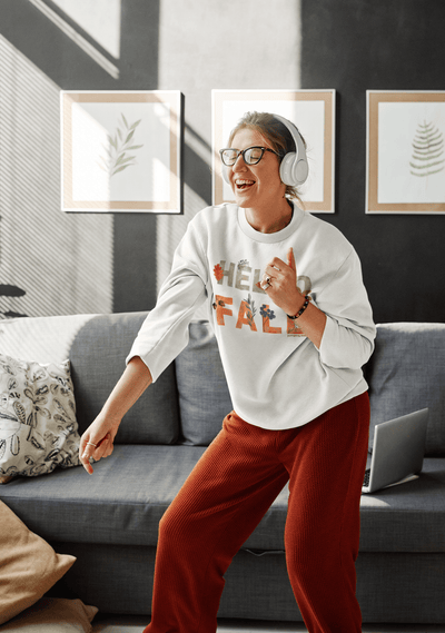 Watercolor Hello Fall Unisex Sweatshirt - Sweatshirt - JumpingDots