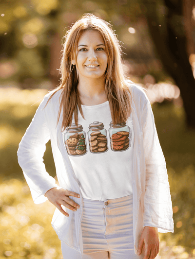 Cute Christmas Cookie In A Jar T-Shirt - T-Shirt - JumpingDots