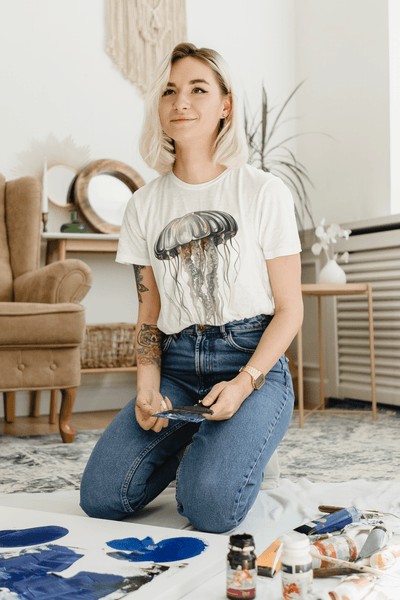 Metallic Jellyfish T-Shirt - T-Shirt - JumpingDots