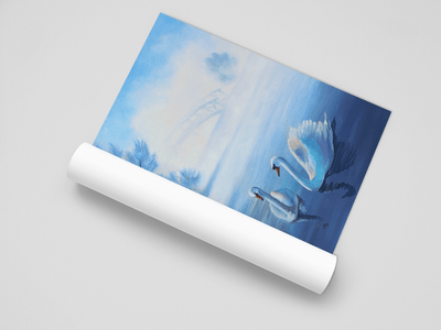 Swans on the Poster - Poster - JumpingDots