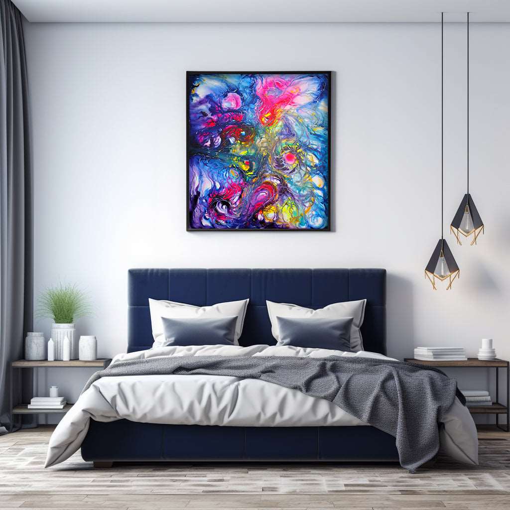 Ethereal Burst of Soul Energy Abstract Art on Canvas - Canvas - JumpingDots