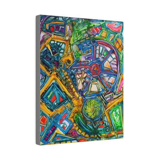 A Futuristic Robotic Symphony on Canvas - Canvas - JumpingDots