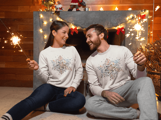 Winter Snowflake Unisex Sweatshirt - Sweatshirt - JumpingDots