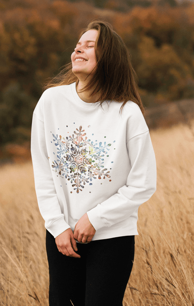 Winter Snowflake Unisex Sweatshirt - Sweatshirt - JumpingDots