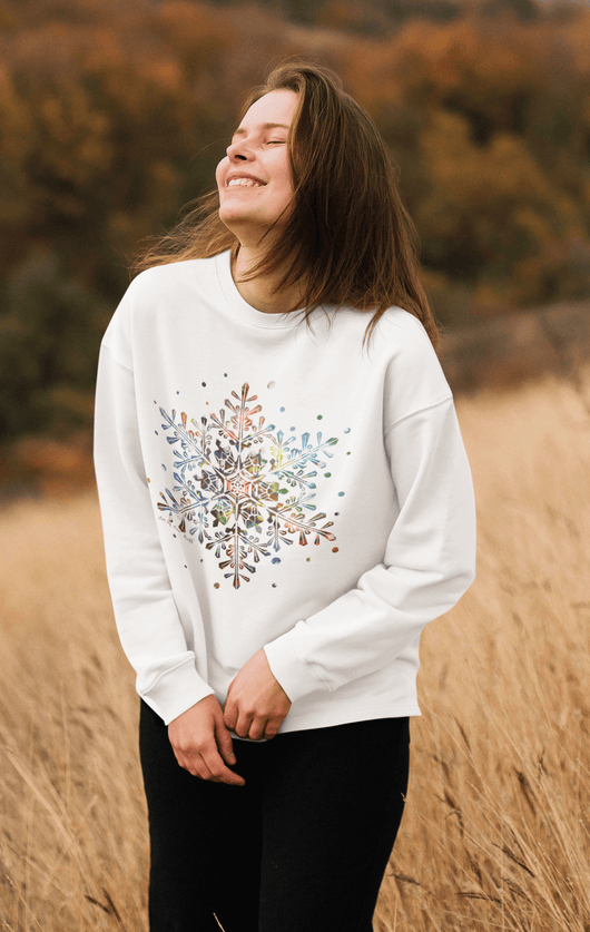Winter Snowflake Unisex Sweatshirt - Sweatshirt - JumpingDots
