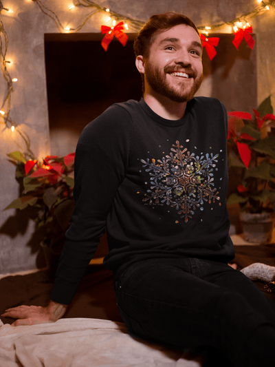 Winter Snowflake Unisex Sweatshirt - Sweatshirt - JumpingDots