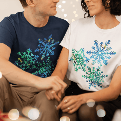 Winter Snowflakes T-Shirt - T-Shirt - JumpingDots